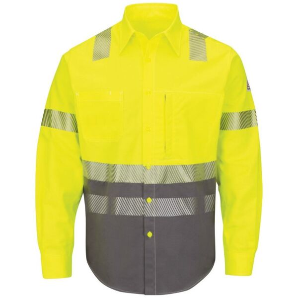 Men's Hi-Visibility Color Block Uniform Shirt - EXCEL FR® ComforTouch® - 7 oz. Thumbnail