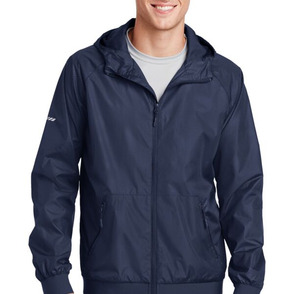 Embossed Hooded Wind Jacket Thumbnail