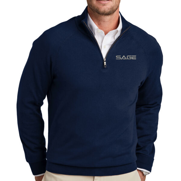 Brooks Brothers® Cotton Stretch 1/4-Zip Sweater Thumbnail