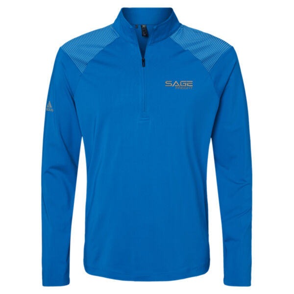 Men's Adidas Shoulder Stripe Quarter-Zip Pullover Thumbnail