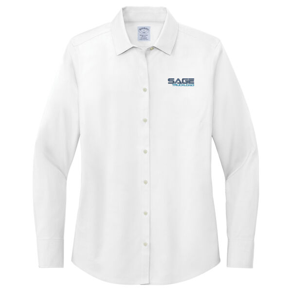 Women's Brooks Brothers Wrinkle Free Stretch Pinpoint Shirt 2 2 Thumbnail