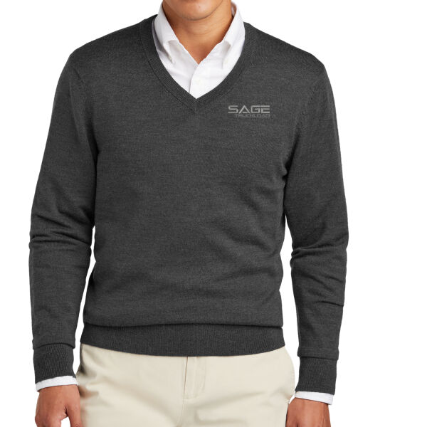 Brooks Brothers Washable Merino V Neck Sweater  Thumbnail