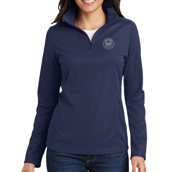 Ladies Pinpoint Mesh 1/2 Zip  Thumbnail