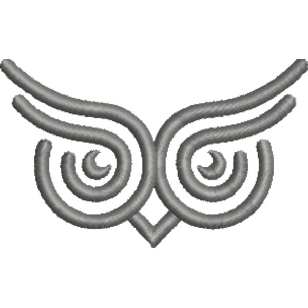 4 T4 PICTORIAL MARK OWL EYES 1615 Charcoal.EMB Thumbnail